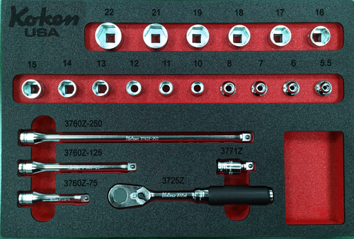 PM-HND-1002-00-F-RD Foam Set Components