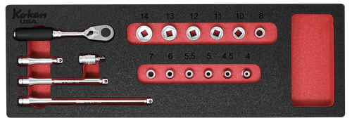 PM-HND-1003-00-F-RD Foam Set Components