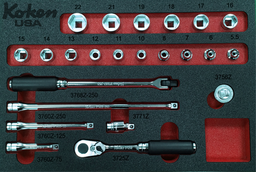PM-HND-1004-00-F-RD Foam Set Components
