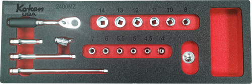 PM-HND-1005-00-F-RD Foam Set Components