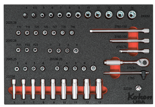 PM-HND-1017-00-F-RD Foam Set Components