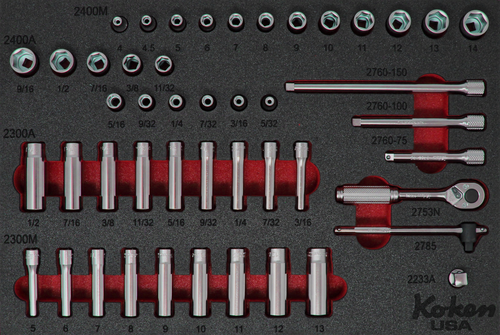 PM-HND-1021-00-F-RD Foam Set Components