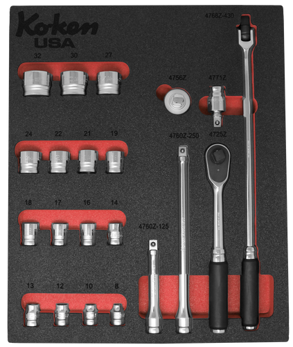 PM-HND-1006-00-F-RD Z-Series Socket Set Components
