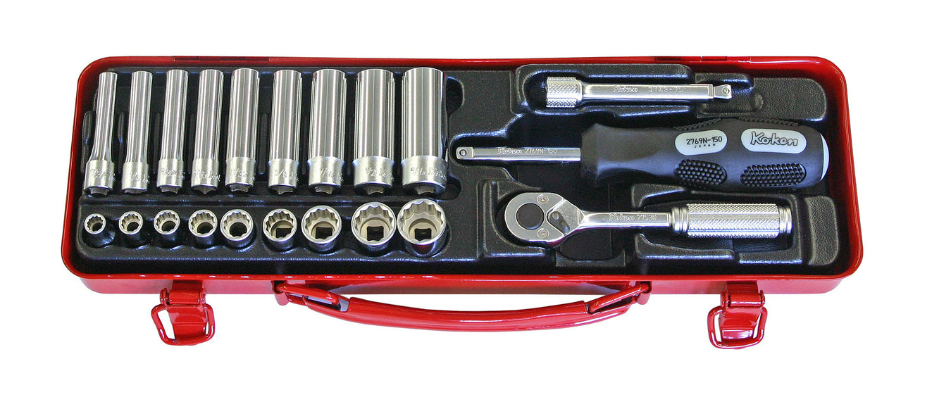 2277A-12P 12 Point Socket Set Components