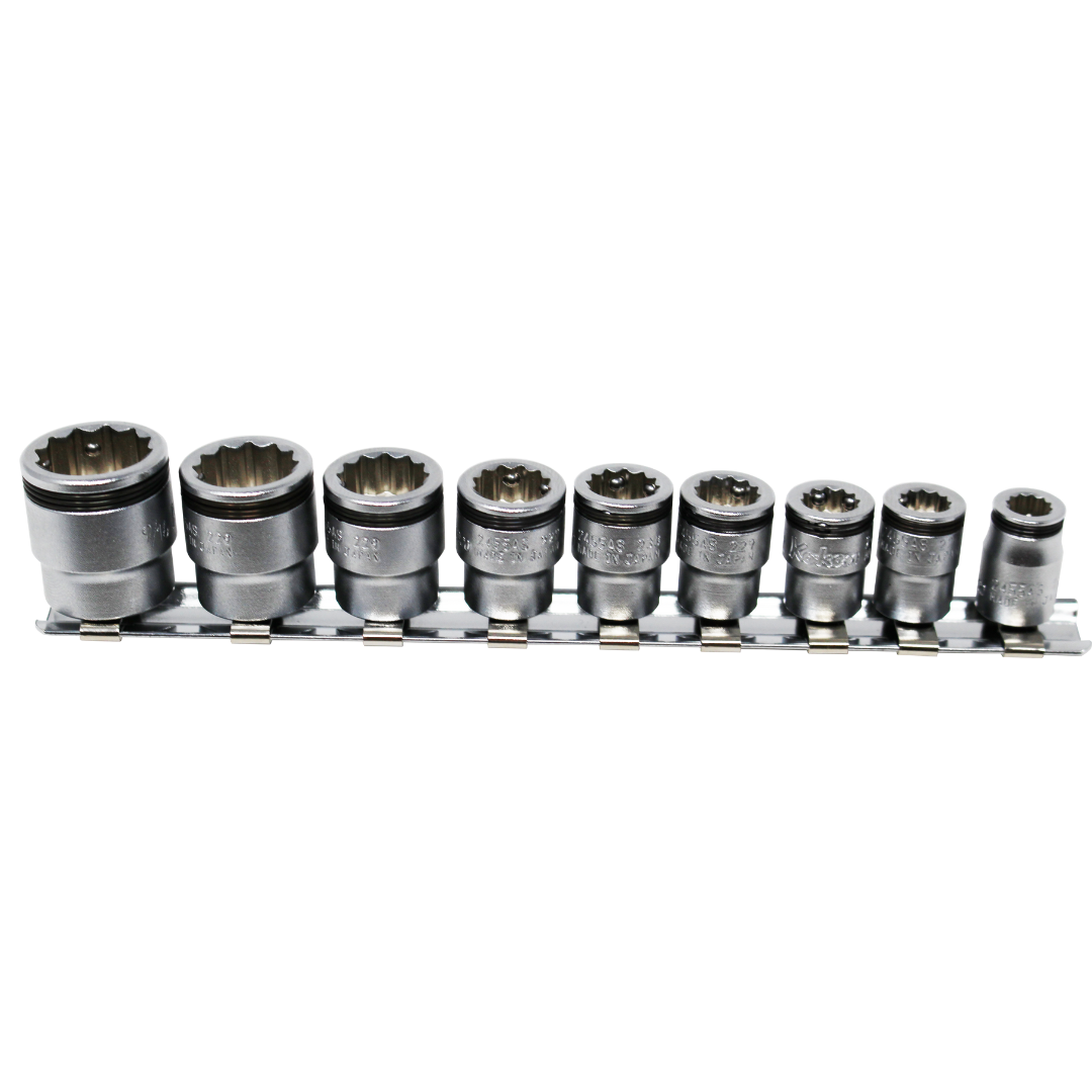 1/4 Sq. Dr. 12 point NUT GRIP® Socket Set  7/32 - 9/16 -  9 pieces