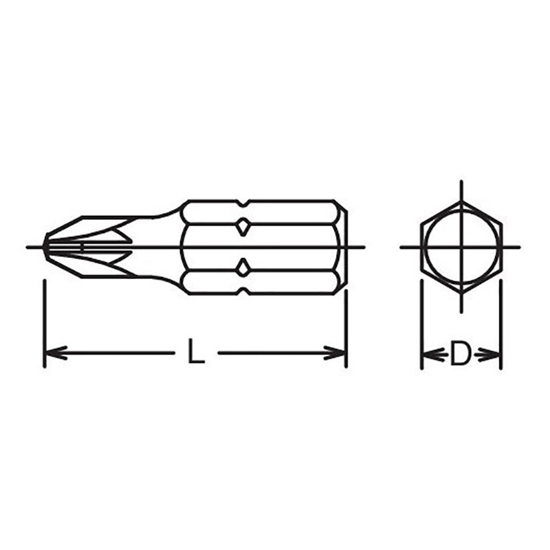 5/16 Hex Dr. Bit  PZ3  Length 32mm