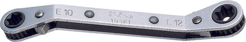 Clé à cliquet réversible TORX® E6xE8 - Longueur 104 mm 