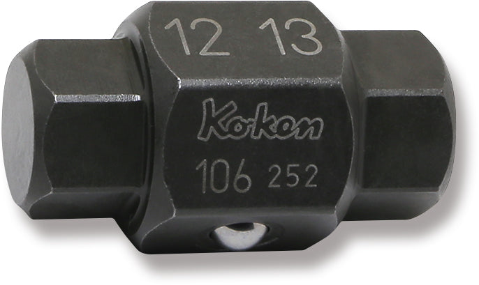 Embouts de clé pour bouchon de vidange mâle 4/6 pans, hexagone 12 mm x 13 mm, longueur 32 mm