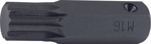 Embout hexagonal 16 mm XZN M16 à triple carré, longueur 60 mm 