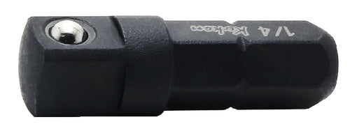 Adaptateur hexagonal 1/4" pour filetage carré 1/4", longueur 25 mm 