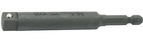 Adaptateur hexagonal 1/4", carré 3/8", longueur 100 mm, type à bille 