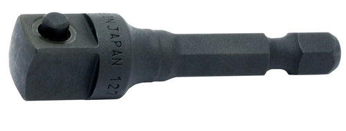 Adaptateur hexagonal 1/4", carré 3/8", longueur 50 mm, type à broche 