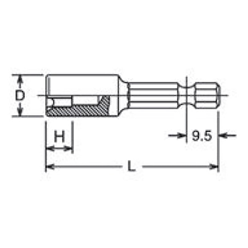 Clé à douille hexagonale 1/4" TORX® E8 - Longueur 50 mm 