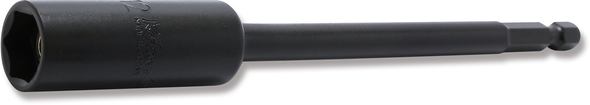 Clé à douille magnétique coulissante hexagonale 1/4" de 12 mm, 6 pans, longueur 150 mm 