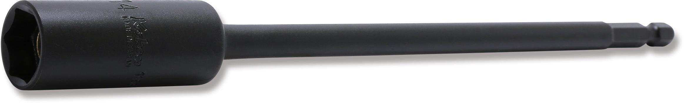 Clé à douille hexagonale 1/4" (14 mm), 6 pans, longueur 200 mm, aimant coulissant 