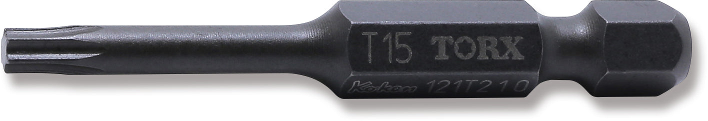 Embout hexagonal Torx® T15 de 6,35 mm (1/4") - Longueur 50 mm 