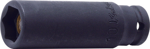 Douille carrée 1/4" (13 mm), 6 pans, longueur 48 mm, aimant coulissant 