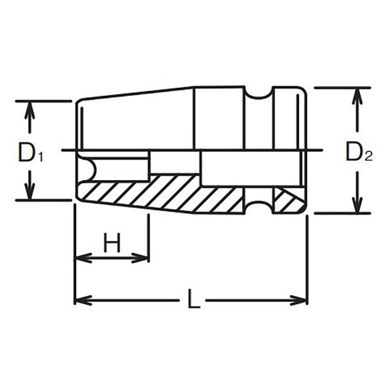 Douille à impact TORX® E10 1/4" Sq. Dr. - Longueur 23 mm 
