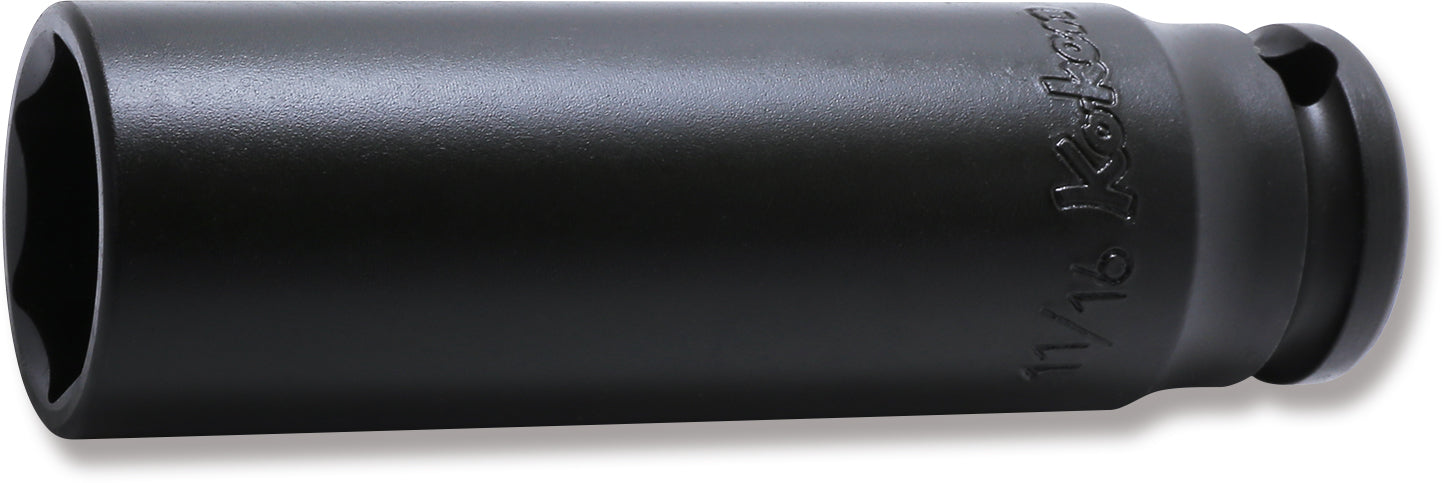 Douille carrée 3/8" 11/16" 6 pans, longueur 80 mm 