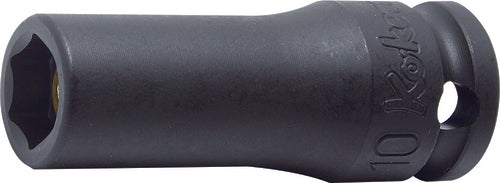 Douille carrée 3/8" 12 mm 6 pans Longueur 50 mm Aimant coulissant 