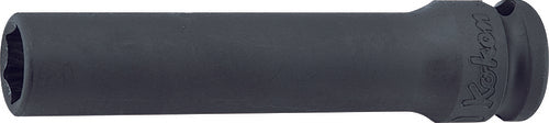 Douille carrée 3/8" 15 mm 6 pans Longueur 80 mm Paroi mince 