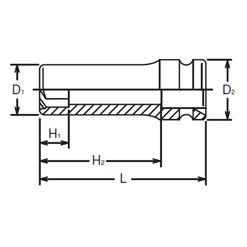 Douille carrée 3/8" 8 mm Pathfinder, longueur 80 mm 