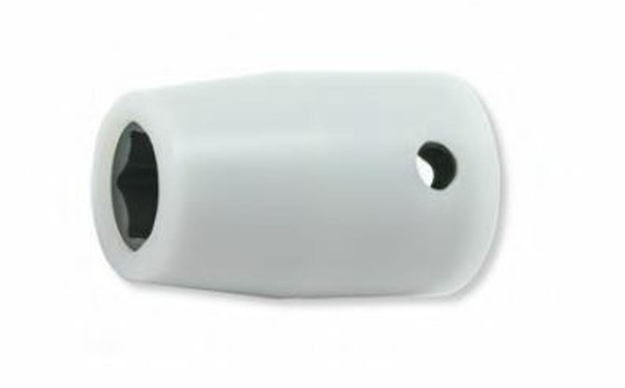 Douille carrée 3/8" avec protection en plastique, 6 pans, longueur 13 mm, diamètre 33,3 mm, capuchon pivotant en POM 