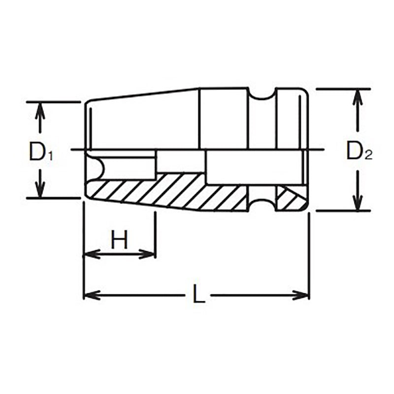 Douille à impact TORXplus® 16EPL à profil bas 3/8 po² - Longueur 32 mm 