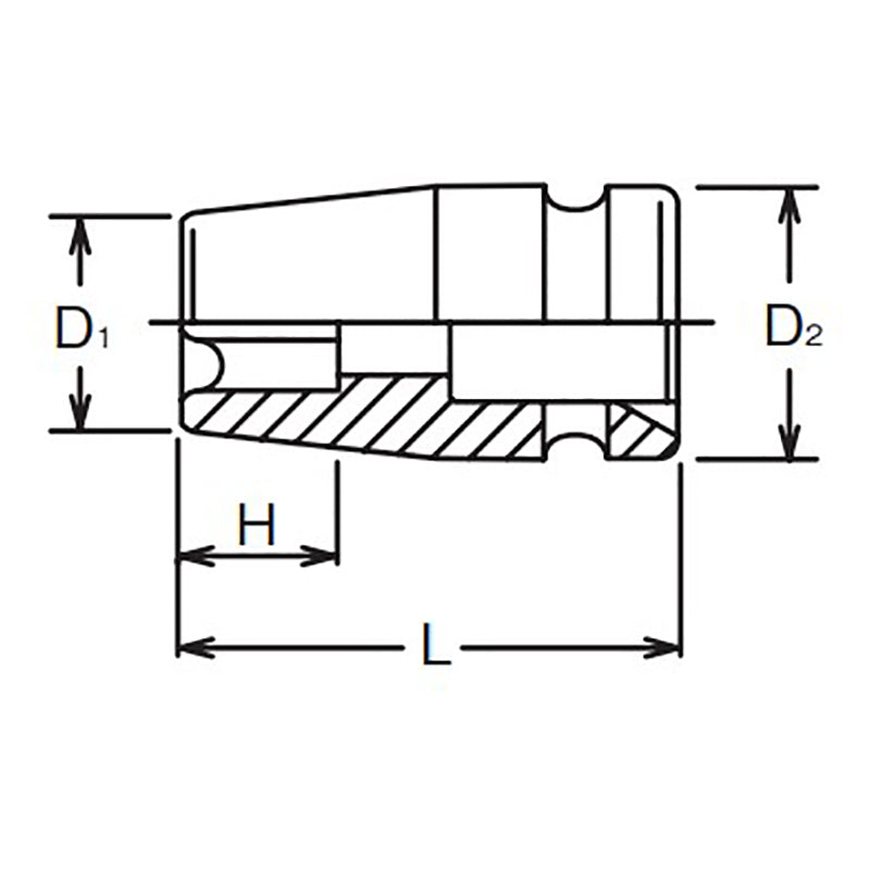 Douille TORX® E14 à corps carré 3/8" - Longueur 32 mm 
