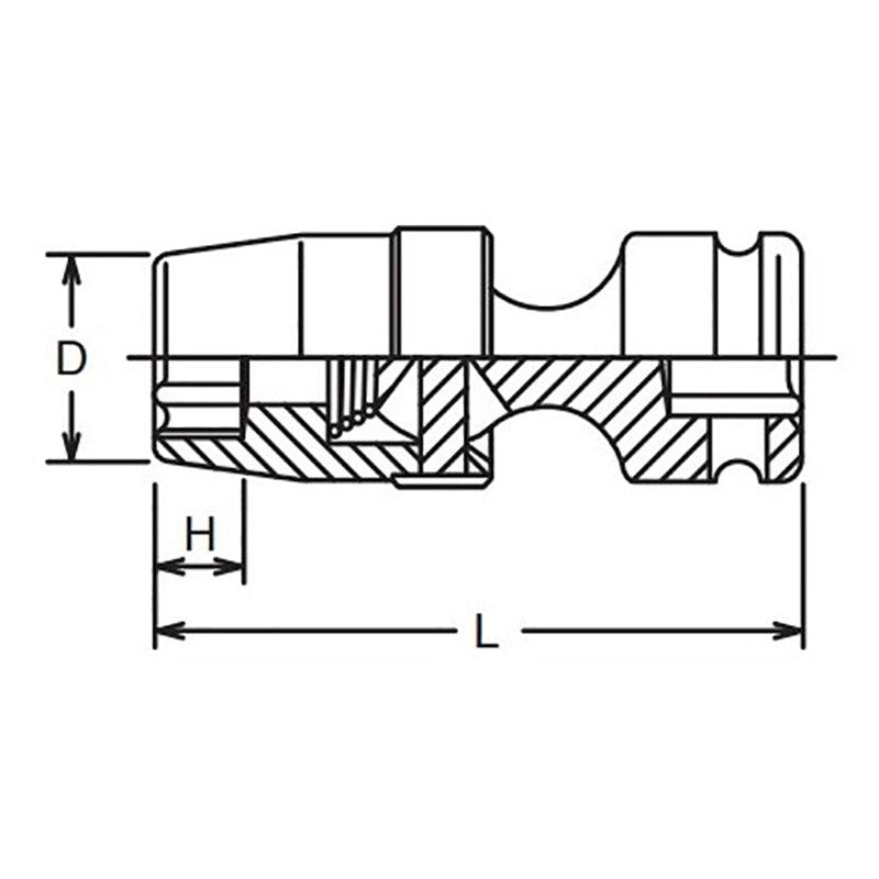 3/8 Sq. Dr. Impact Universal TORX® E12 Socket -  Length 58mm