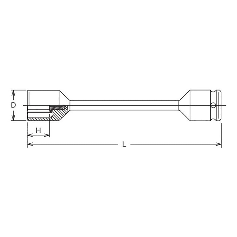 Barre de torsion 1/2 Sq. Dr. 22 mm x 150 Nm, longueur 220 mm, code couleur 