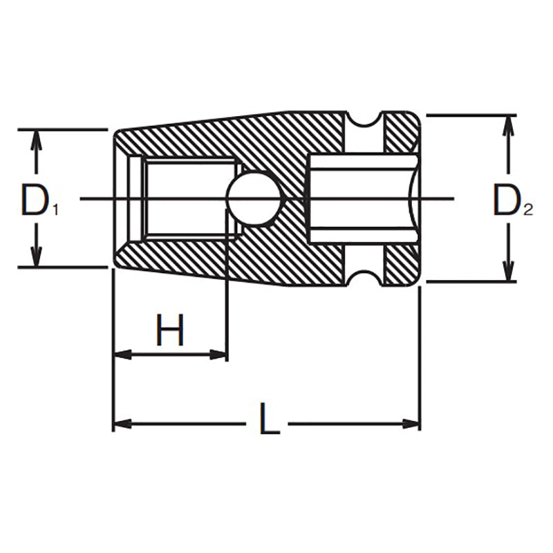 Outil de pose de goujons carrés 1/2" M6 x 1,0" Longueur 42 mm