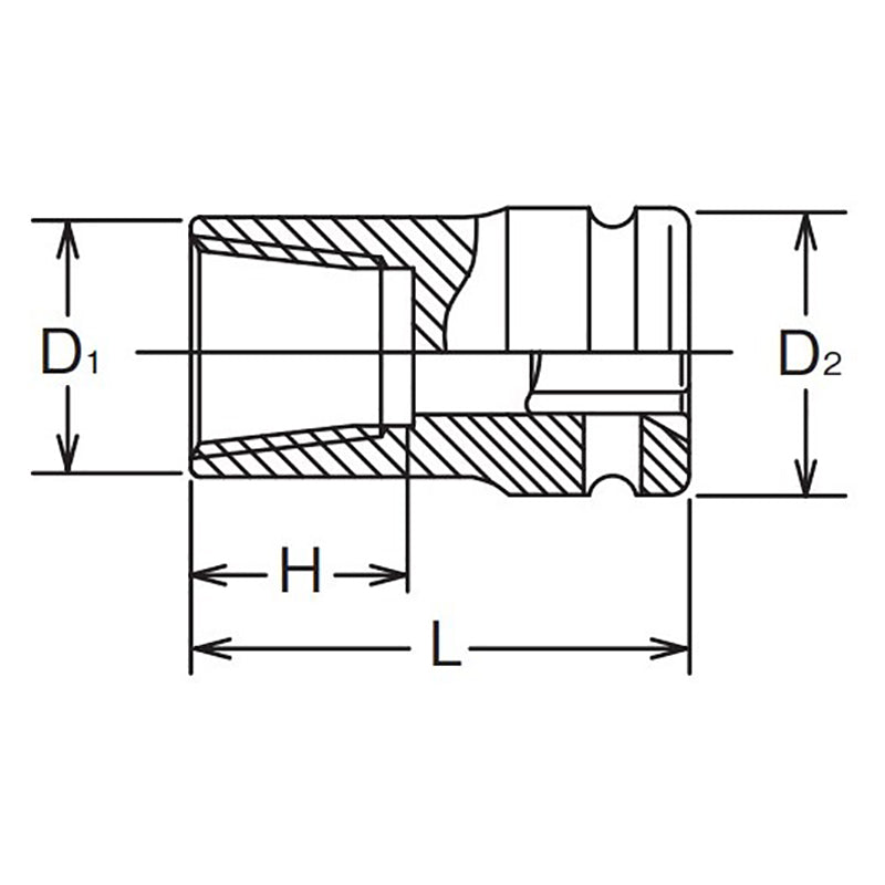 1/2 Sq. Dr. Lock Nut Buster  19mm  Length 50mm For Lock Nut