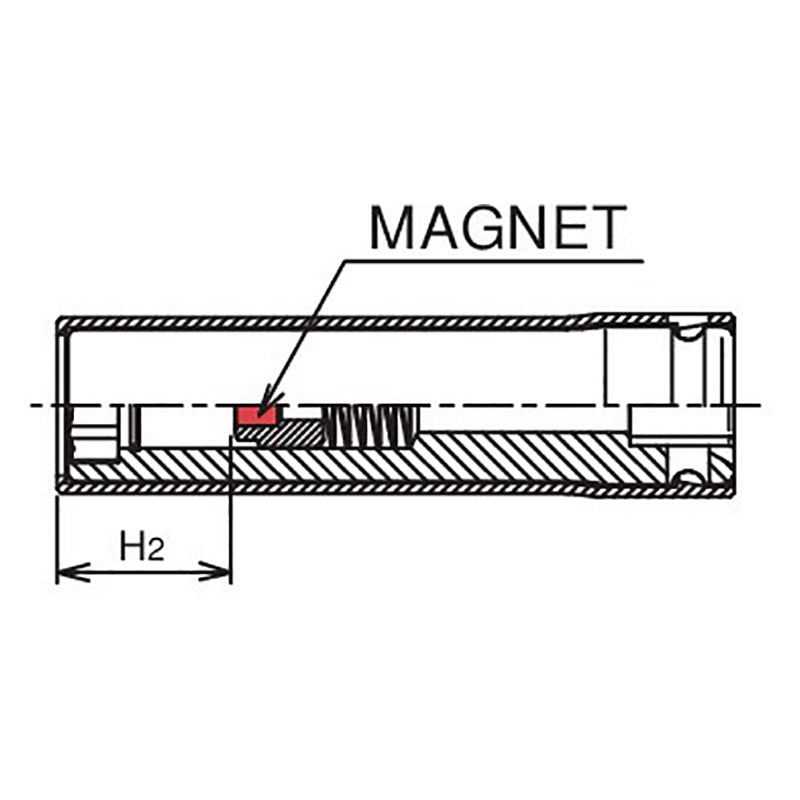 1/2 Sq. Dr. Socket with Plastic Protector  16mm Slide Magnet Length 80mm  Turnable POM cover