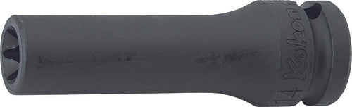 Douille à impact profonde TORX® E10 1/2" à corps carré - Longueur 80 mm 