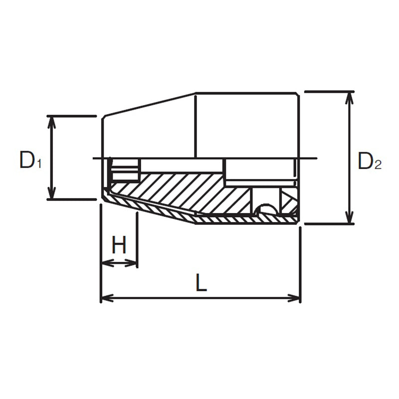 1/2 Sq. Dr. Socket with Plastic Protector  19mm 6 point Length 39.3mm  Turnable POM cover