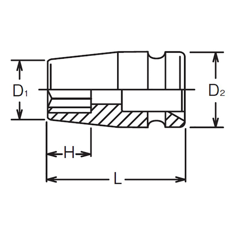 1/2 Sq. Dr. Socket  29mm Double Square Length 46mm