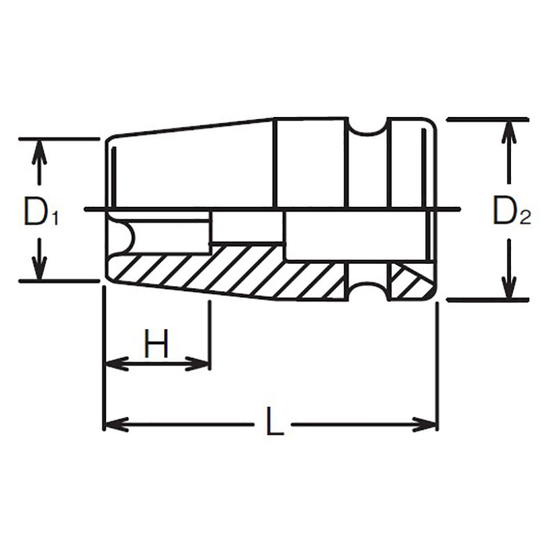 Douille à impact TORXplus® 18EPL à profil bas 1/2 po² - Longueur 40 mm 