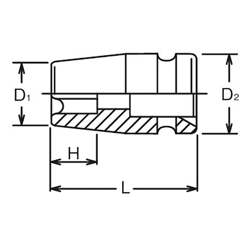 Douille à impact TORX® E11 1/2 po² - Longueur 38 mm 