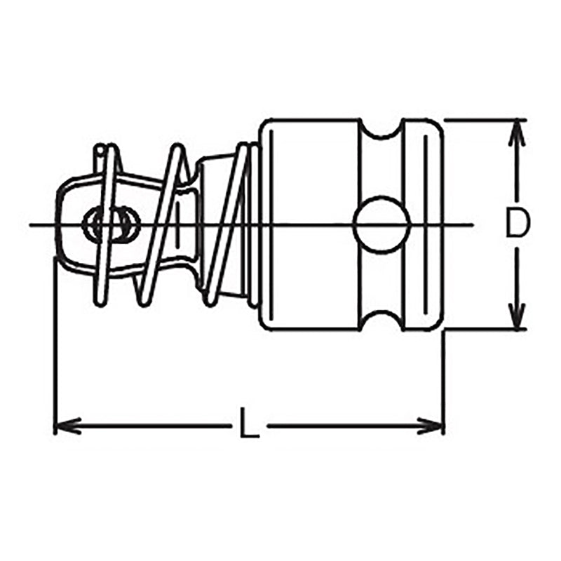 Adaptateur oscillant à impact F-1/2" carré x M-1/2" carré