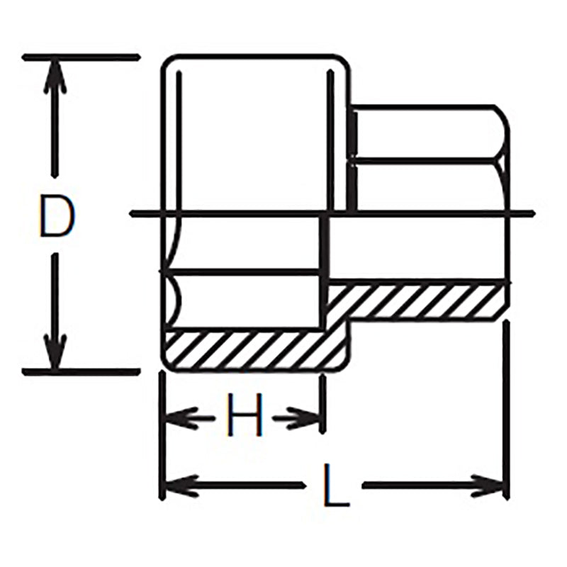 Douille hexagonale de 10 mm, 9 mm, 6 pans, longueur 16 mm 