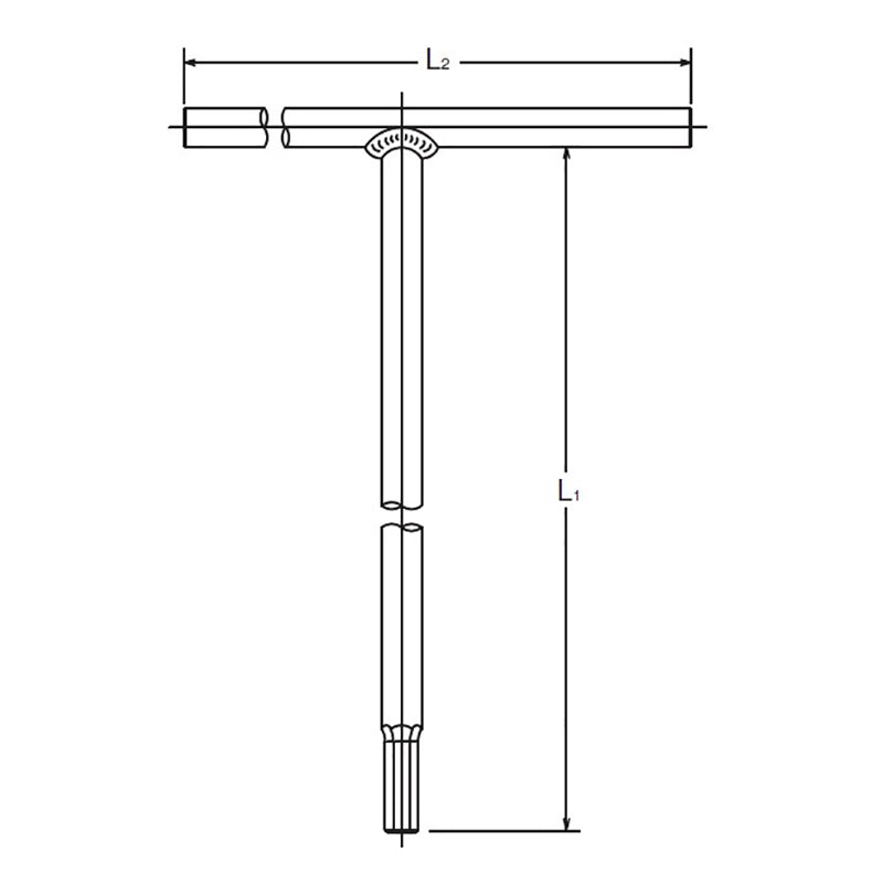 T Handle  14mm Hex Length 340 x 220mm