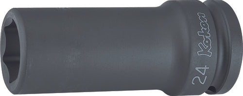 Douille carrée 3/4" de 39 mm, 6 pans, longueur 100 mm, paroi mince 