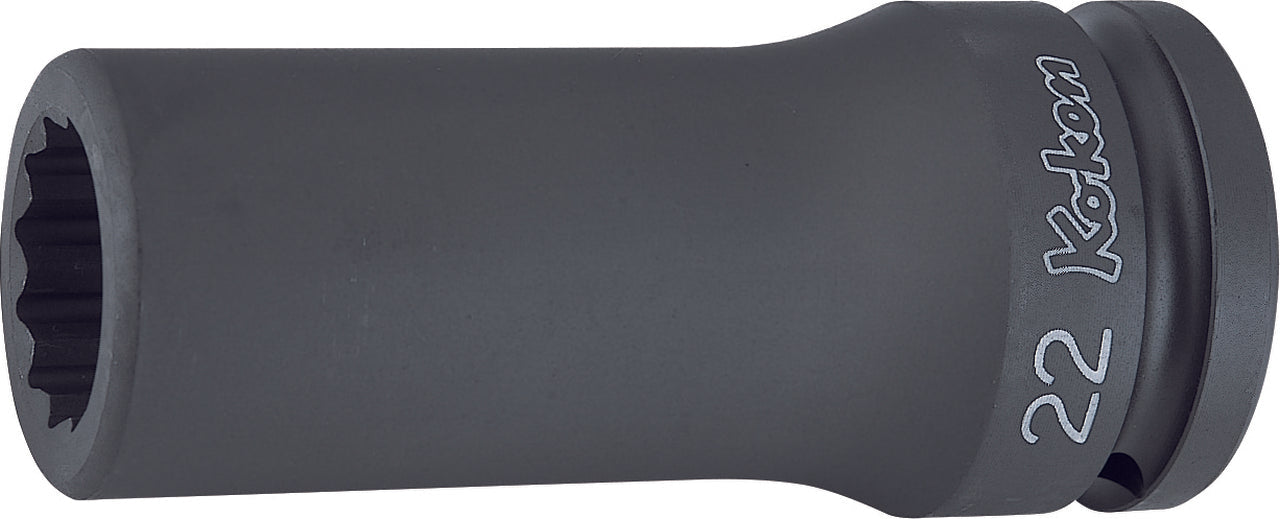 Douille carrée 3/4" 24 mm 12 pans, longueur 100 mm 