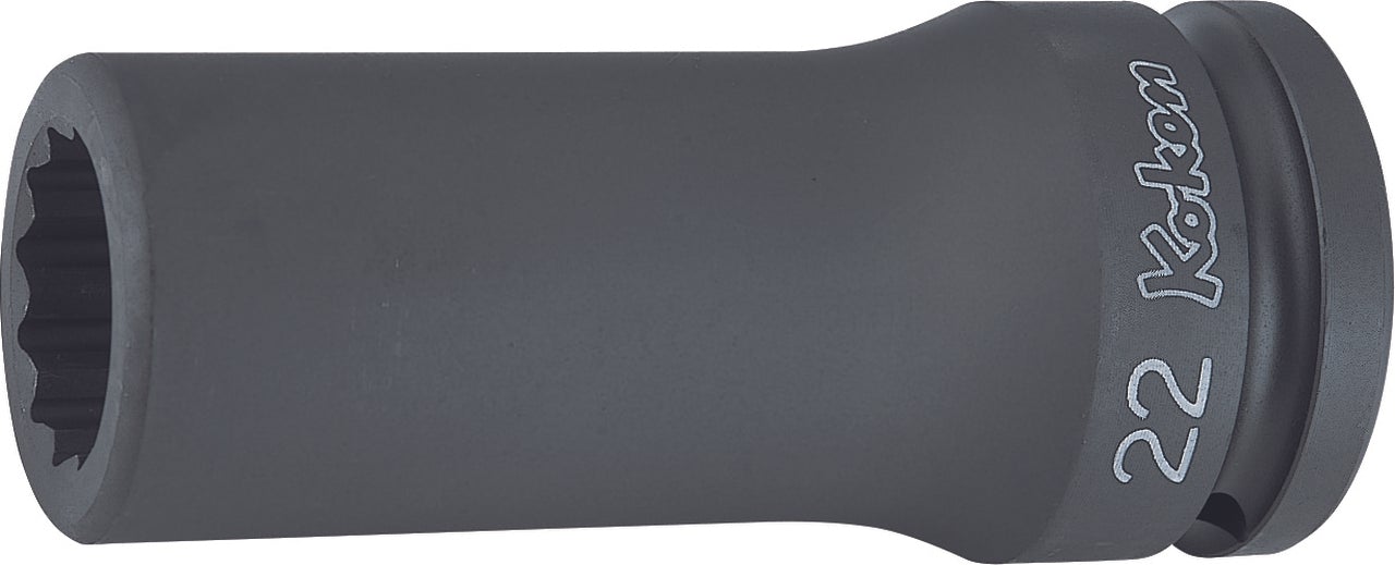 Douille carrée 3/4" 18 mm 12 pans, longueur 100 mm 