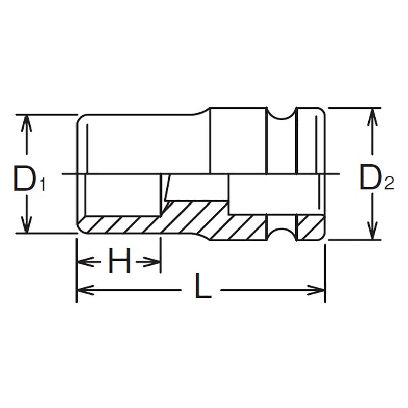Douille pour écrou de roue arrière 3/4 Sq. Dr. 17 mm, longueur 67 mm 