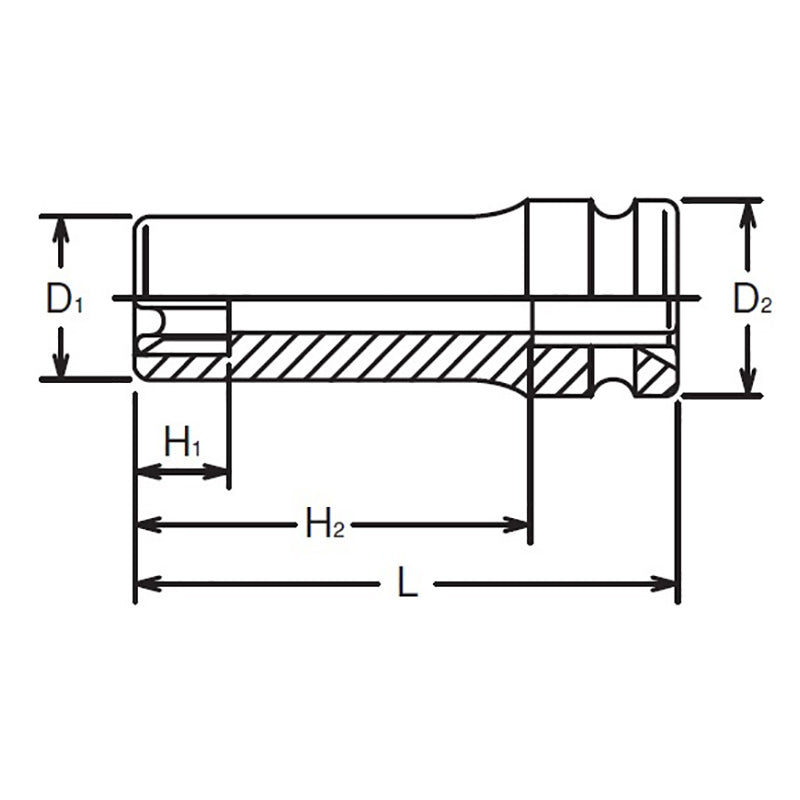 3/4 Sq. Dr. Impact Deep TORX® E18 Socket - Length 100mm