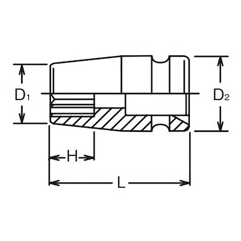 3/4 Sq. Dr. Socket  2 12 point Length 62mm