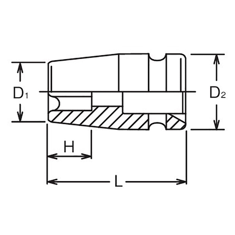 Douille à impact TORXplus® 28EPL 3/4 Sq. Dr. - Longueur 60 mm 