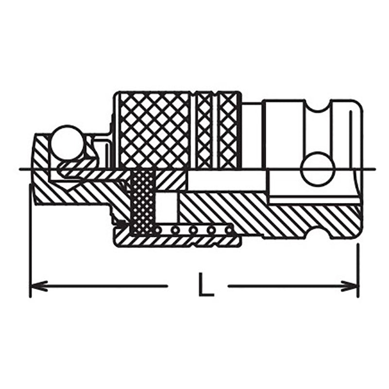 3/4 Sq. Dr. Locking Adaptor  3/4 Square Length 75mm Locking Quick Release